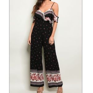 ‼️Black Print Jumpsuit‼️
